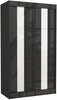 Riidekapp Adrk Furniture Karen, liugustega, 61 x 120 x 215 cm, must