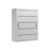 Riidekapp Adrk Furniture Morell 160, 160 x 64 x 200 cm, valge/must