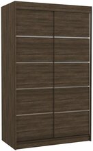 Riidekapp Adrk Furniture Benisso 120, liugustega, 120 x 58 x 200 cm, pruun (šokolaad)