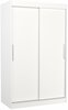 Riidekapp Adrk Furniture Collin 120, 120 x 58 x 200 cm, liugustega, valge