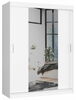 Riidekapp Akord 150 CLP, 60 x 150 x 200 cm, peegliga, valge