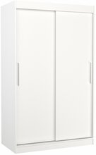 Riidekapp Adrk Furniture Collin 120, 120 x 58 x 200 cm, liugustega, valge