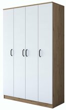 Riidekapp Kalune Design BA116 - 2247, 47.3 x 120 x 190.8 cm, valge/pähkel