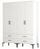 Riidekapp Kalune Design Kumsal TT, 47.5 x 160 x 201.4 cm, valge