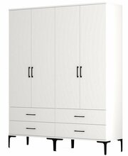 Riidekapp Kalune Design Kumsal TT, 47.5 x 160 x 201.4 cm, valge