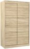 Riidekapp Adrk Furniture Collin 120, 120 x 200 x 58 cm, tamme (Sonoma) värvi, liugustega