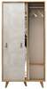 Riidekapp Kalune Design Rana, 100 x 60 x 190 cm, peegliga, tamm/hall