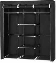 Kangast riidekapp Songmics RYG12B, 175 x 150 x 45 cm, must