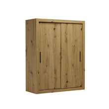 Liugustega riidekapp Adrk Furniture Modi 160, 160 x 64 x 200 cm, pruun/tamm/must