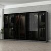 Riidekapp Kalune Design Kale 6094, 52 x 315 x 210 cm, antratsiit/must