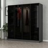 Riidekapp Kalune Design Kale 6651, 52 x 180 x 190 cm, antratsiit/must