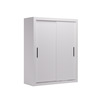 Liugustega riidekapp Adrk Furniture Modi 160, 160 x 64 x 200 cm, valge/must