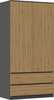 Riidekapp Top E Shop Malwa SS-90, 90 x 50 x 180 cm, antratsiit/tamm