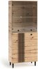 Vitriinkapp Adrk Furniture Livia 06, 80 x 40 x 196 cm, pruun/must