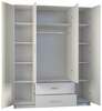 Riidekapp Topeshop Romana 160 BIEL, 160 x 52 x 205 cm, valge