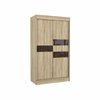 Riidekapp Adrk Furniture Batia 120, liugustega, 120 x 61 x 215 cm, tamm/tumepruun