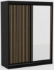 Riidekapp Adrk Furniture Delia 160, 160 x 60 x 205 cm, must