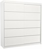 Riidekapp Adrk Furniture Esteva 200, 200 x 58 x 215 cm, valge