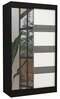 Riidekapp Adrk Furniture Toura 120, 61 x 120 x 215 cm, must/hall, peegliga