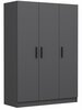 Riidekapp Kalune Design Kale 2265, 135 x 52 x 190 cm, antratsiit