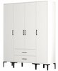Riidekapp Kalune Design Kumsal STS, 47.5 x 160 x 201.4 cm, valge