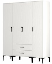 Riidekapp Kalune Design Kumsal STS, 47.5 x 160 x 201.4 cm, valge