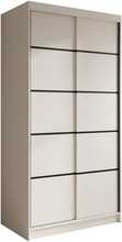 Riidekapp Adrk Furniture Verto 100, 100 x 58 x 200 cm, valge, liugustega