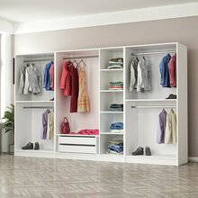 Riidekapp Kalune Design Kale 4931, 52 x 315 x 190 cm, valge