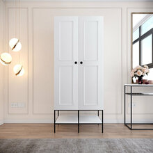 Riidekapp Kalune Design Martin 2, 84 x 50 x 200 cm, valge