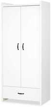 Riidekapp Klups Amelia, 85 x 50 x 190 cm, valge