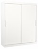 Riidekapp Adrk Furniture Lincoln 180, 58 x 180 x 215 cm, valge, liugustega