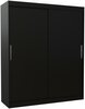 Riidekapp Adrk Furniture Lincoln 180, liugustega, 180 x 58 x 200 cm, must