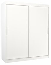 Riidekapp Adrk Furniture Lincoln 180, 58 x 180 x 215 cm, valge, liugustega