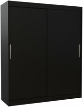 Riidekapp Adrk Furniture Lincoln 180, liugustega, 180 x 58 x 200 cm, must
