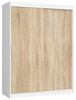 Riidekapp Akord, 60 x 150 x 200 cm, valge/sonoma tamm/helepruun