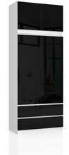Riidekapp Akord Furniture Factory S90, 50.4 x 90.4 x 235 cm, must
