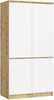 Riidekapp Akord S90 4D CLP, 50.4 x 90.4 x 180 cm, pruun/valge