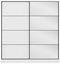 Riidekapp Kalune Design Kale 3157, 52 x 180 x 190 cm, peegliga, valge