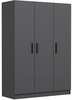 Riidekapp Kalune Design Kale 2266, 52 x 135 x 210 cm, antratsiit