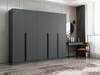 Riidekapp Kalune Design Kale Plus 7775, 52 x 225 x 210 cm, antratsiit