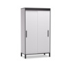 Liugustega riidekapp Adrk Furniture Brig 120, 120 x 60 x 221 cm, valge/must