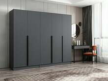 Riidekapp Kalune Design Kale Plus 7775, 52 x 225 x 210 cm, antratsiit