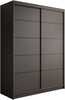 Riidekapp ADRK Calma, 150 x 58 x 200 cm, must, liugustega