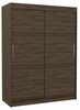 Riidekapp Adrk Furniture Denver 150, 58 x 150 x 200 cm, tumepruun