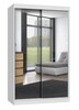 Riidekapp Top E Shop IGA 120, 120 x 61 x 200 cm, valge, peegliga