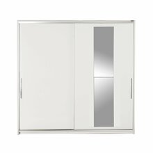 Riidekapp Kalune Design SWD-720-BB-3, 60 x 210 x 207 cm, peegliga, valge