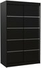 Liugustega riidekapp Adrk Furniture Benisso, 120 x 58 x 200 cm, must