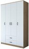 Riidekapp Kalune Design BA112 - 2331, 51.5 x 140 x 210 cm, valge/pähkel