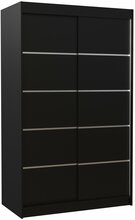 Liugustega riidekapp Adrk Furniture Benisso, 120 x 58 x 200 cm, must