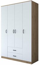 Riidekapp Kalune Design BA112 - 2331, 51.5 x 140 x 210 cm, valge/pähkel